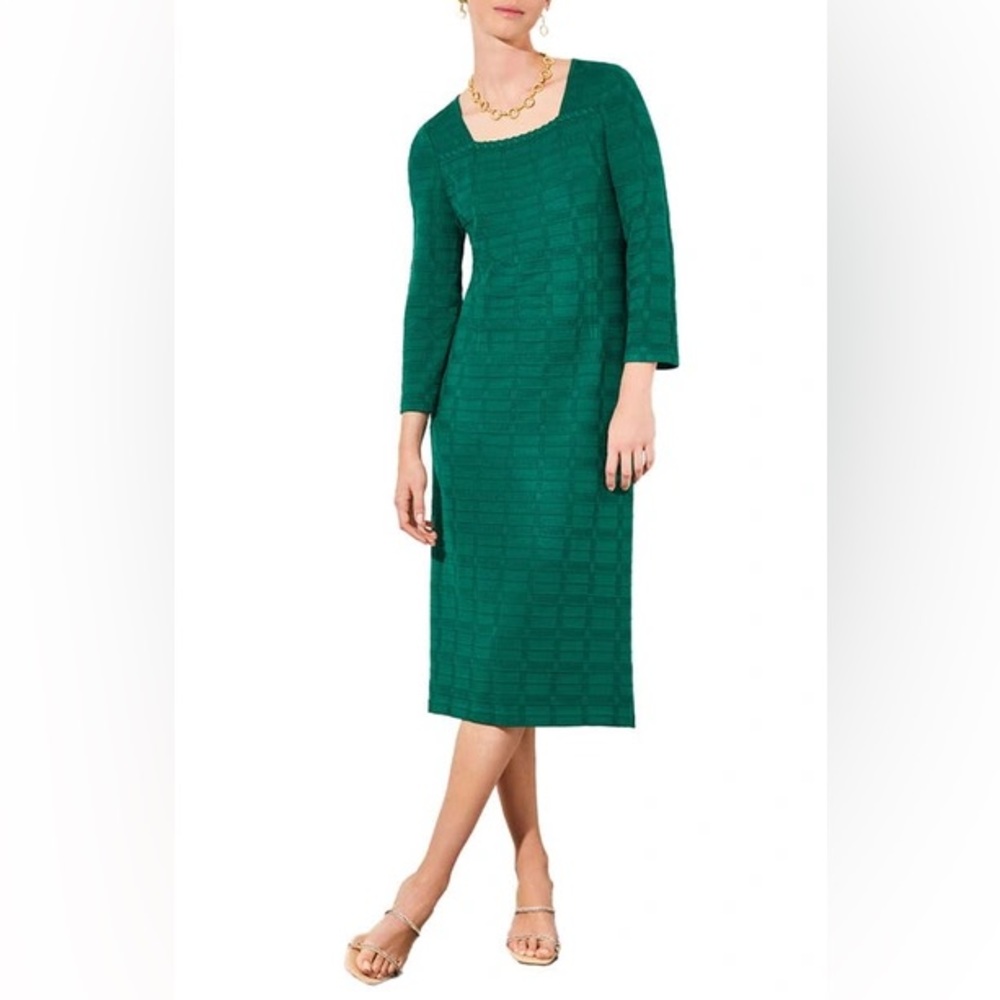 Ming Wang Jacquard Sweater Dress